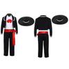 5 Bucăți Costum Tradițional Mariachi pentru Copii Vestă Pantaloni Jachetă Curea și Pălărie Halloween Ținută Mexicană Fiesta