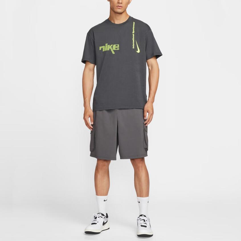Nike T Shirts Men's Dark Gray Crew Neck Moderate HQ9263-060