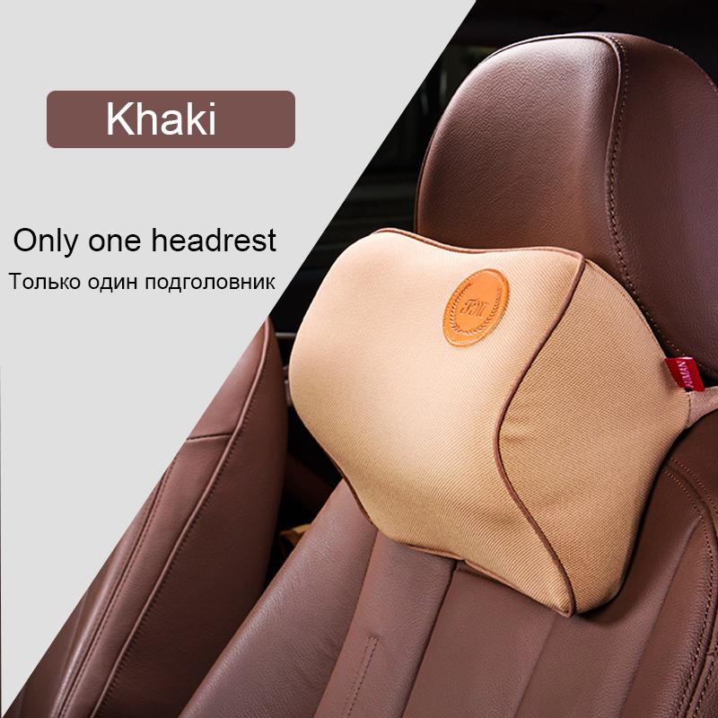 Car Seat Neck Headrest Pillow Cushion Comfort Breathable Memory Foam Pad Back Support Lumbar Protector Universal Car