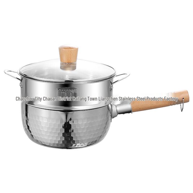 

Ou Jie Wang 304 Stainless Steel Yukihira Pot with Lid and Steamer