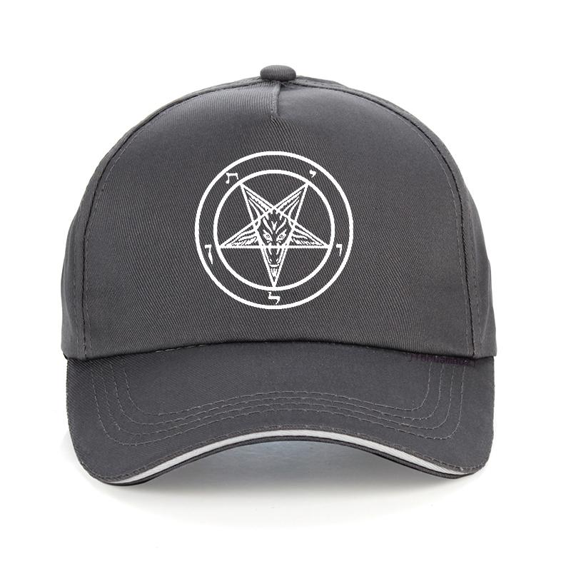 Pentagram Gotický Okultní Satan Kšiltovka Nová Pánská Dámská Tátova Čepice Letní Volnočasová Truckerka Unisex Snapback Klobouky Gorras
