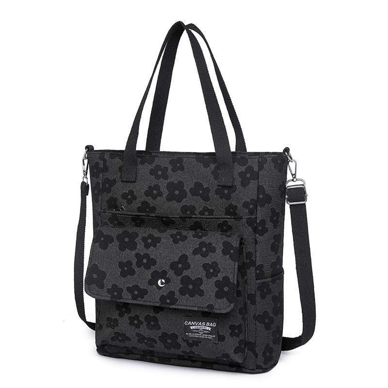 

Холщовая сумка через плечо Большая сумка Женская сумка чёрный