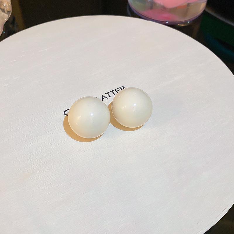 Srebrne Kolczyki Sztyfty Geometryczna Sfera dla Kobiet - Koreański Słodki Design, Unikalne i Wszechstronne