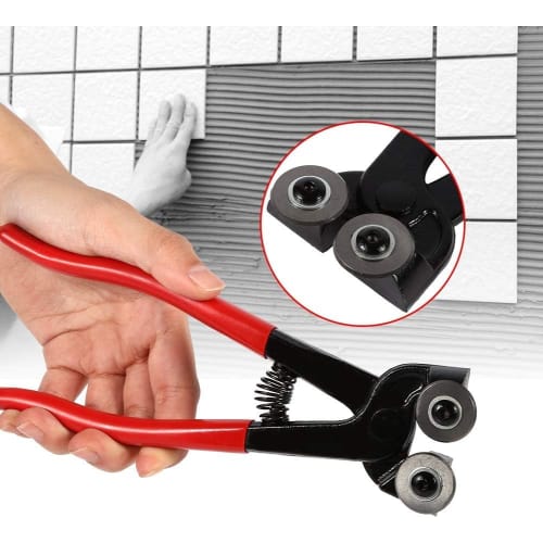 Coehaopike Glass Cutter - Mosaic Pliers, 200mm Heavy-Duty Glass Mosaic Cutting Nippers, Ceramic Tile Wheel Cutter, Pliers Tool for DIY Trimming Work,