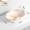 Tengxiang Ivory White Ceramic Marble Countertop Single Hole Top-Mount Sink