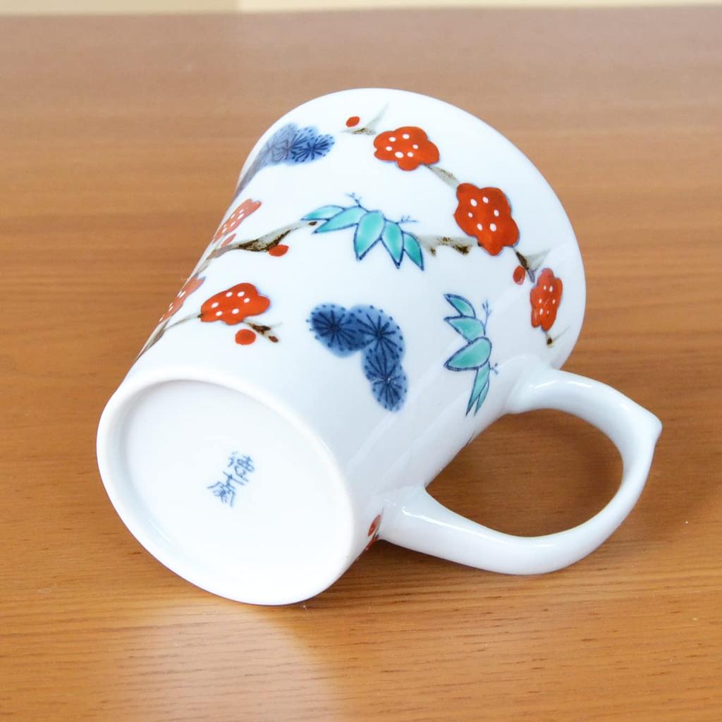 Kishou Celebration Present Arita Mikrovlnná trouba přichází s Noshi a zprávou dřevěný červený hrnek, Ware, Safe, Card, Box, Kissho, Shochikubai,