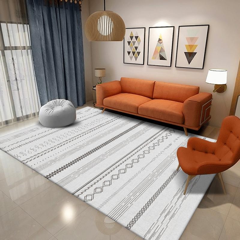 Bohemian Style Area Rug With Geometric Tribal Pattern Artistic Designs Soft Decorative Carpet For Living Room Bedroom Home Decor