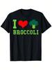 S Lustiges veganes vegetarisches T-Shirt mit Brokkoli & Ente Grafik - 100% Baumwolle 180 g/m² Lockerer Schnitt Lässiges Kurzarmshirt S-XXXL für das ganze Jahr, Für, Bea