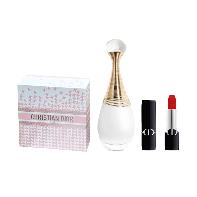 

DIOR Perfume Intense Blue Gold Lipstick True My Innocence Set Pink Houndstooth Limited Gift Box Floral Fragrance EDP Orange Blossom Jasmine Magnolia синий
