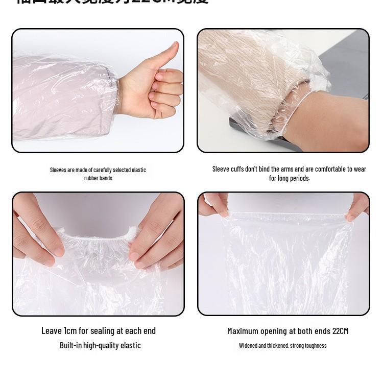 Waterproof Transparent Adult Oversleeves - Thick, Extended, Food-Grade Plastic