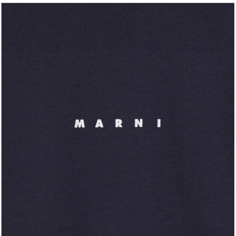 Marni Humu0223p1 UScS87 Lob99 Logo Herren Kurzarm T-Shirt