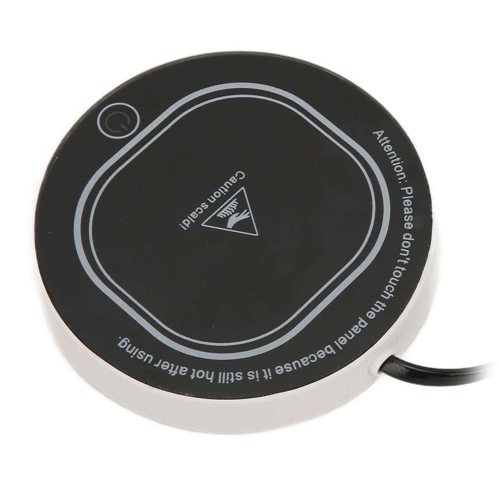 Cup Warmer Pad Constant Temperature Black USB Intelligent Utility Cup Heating Mat for Coffee Milk TeaUS Plug 110V