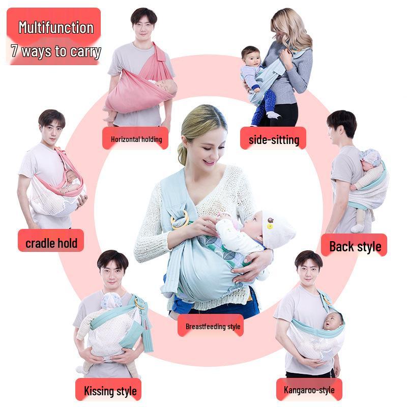 Newborn Nursing Baby Sling Scarf: Breathable, Multifunctional, All-Season, Horizontal Hold