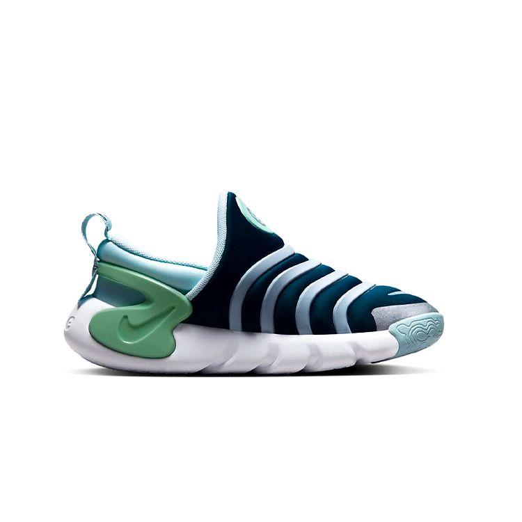 Nike Dynamo Go SE PS Valerian Blue Enamel Green Kids Sneakers Glacier-Blue Metallic-Silver DV0546-400