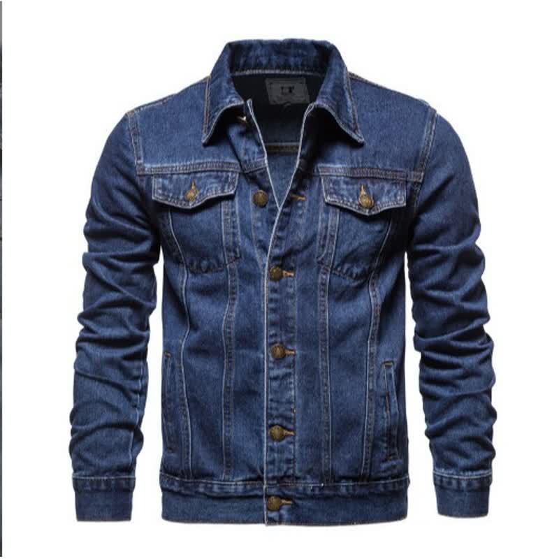 2026 Men's Denim Shirt Jacket: Casual Japanese Style for Spring, Autumn, Winter - Popular Youth Workwear