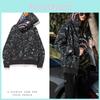 Bape Camouflage Hoodie mit Haikopf-Design Weiche Bequeme Full-Zip-Jacke