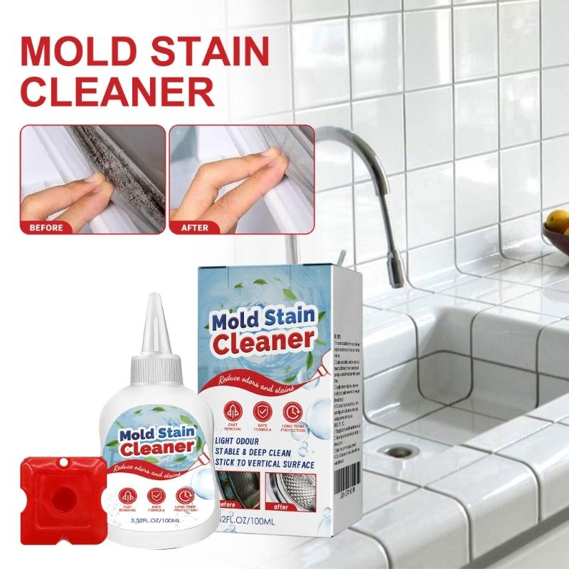 100ml Mold Remover Gel Household Mold and Mildews Cleaner for Washing Machine Sealant Tiles Grout Bathroom Stain Remover