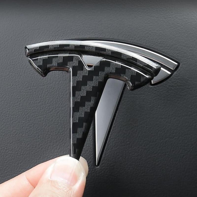 Naklejki z logo Tesla Model 3 Odznaki Naklejki    3 sztuki