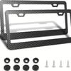 Number Plate Holder Carbon Fiber Car License Plate Frame Holder Car License Plate Frame Label Universal Auto Parts License Plate Covers Frames 6
