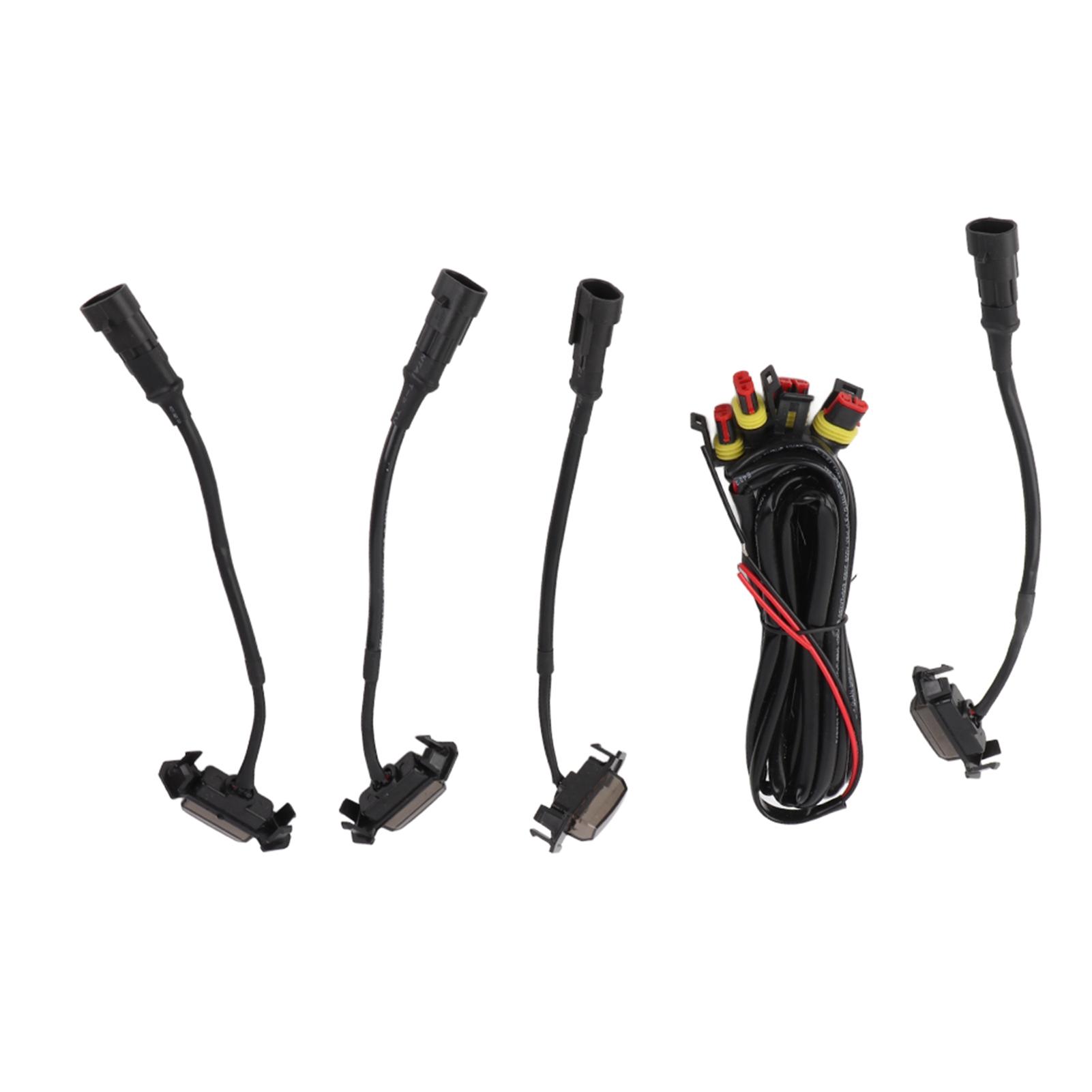 

4 шт. Светодиодные фонари передней решетки, дымчатые линзы, с комплектом жгута проводов, подходят для Tacoma 16-19