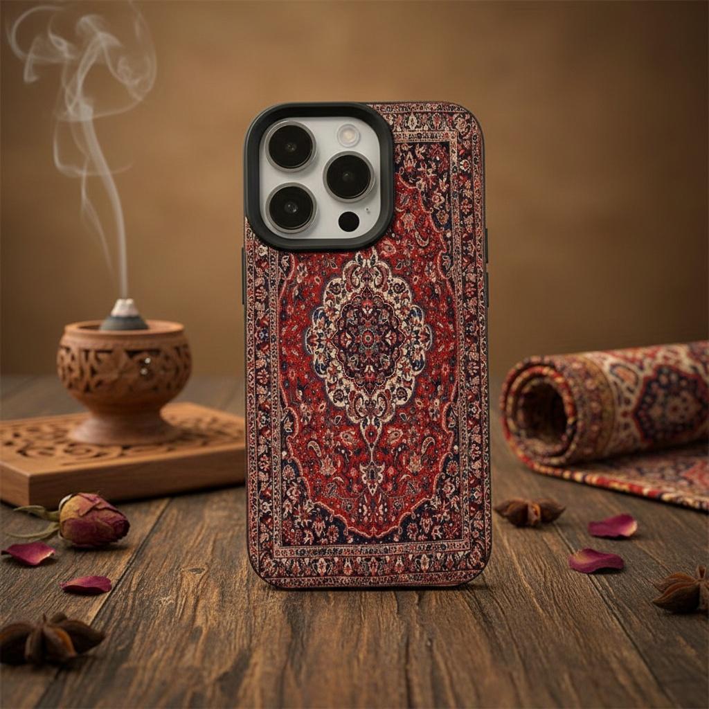 Oriental carpet pattern phone case suitable for iPhone 17 16 15 14 13 12 11 Pro/Max/Plus anti drop and shockproof back cover