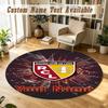 Round Rug Custom Nameracing club de lens Pattern Non Slip Carpet Home Floor Decor