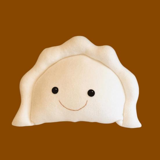 Dumpling Shape Plush Toy Cute Decorative Pillow Soft Stuffed Doll High-Elastic PP Cotton Toy Small Plush Cushion for Kids
