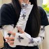 Gradient Sunscreen Arm Sleeve Butterfly Summer Long Glove Simple Ice Silk Sleeves  Cycling