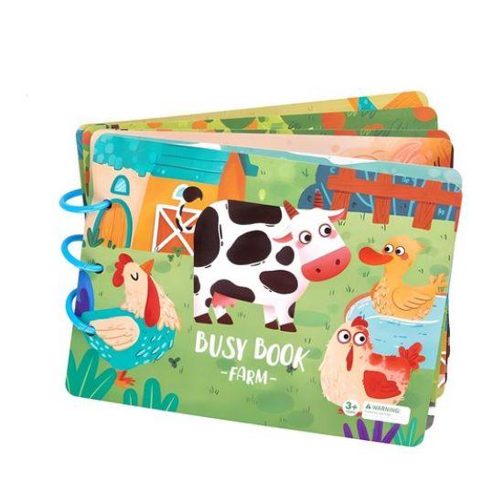 Farm Animals Busy Book - Hook and Loop Sticker Toy