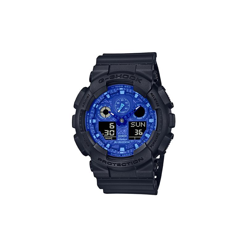 

Casio G-SHOCK Series Head-to-Head × Cashew Flower Theme Classic Shockproof Dual Display Antimagnetic Quartz Movement Resin Strap GA-100BP-1APR синій