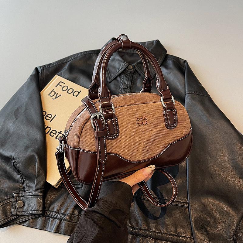 2024 Autumn/Winter Small High-End Fashion Handheld Bowling Bag & Crossbody Commute Shoulder Bag for Women.