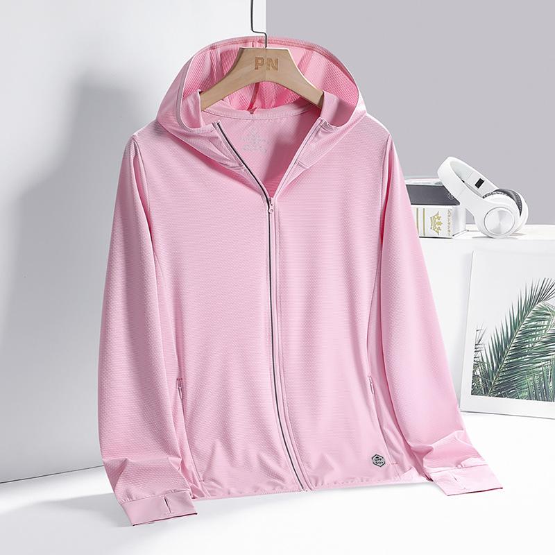 Women's Ice Silk Breathable Sunscreen Clothing UV Resistant Outdoor Sports Couple's Lightweight Sunscreen Clothing
