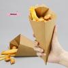 M-20 Stück Einweg-Pommes-Papierbecher Kraftpapier Frittier-Charcuterie-Becher Snack-Dessert Cake Popcorn Party DIY Backzubehör
