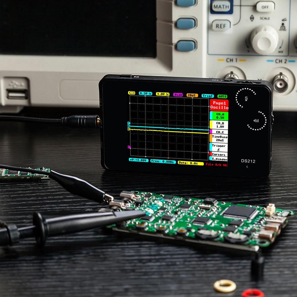 

DS212 Портативний цифровий осцилограф Кишеньковий розмір 2-канальний осцилограф з USB-інтерфейсом