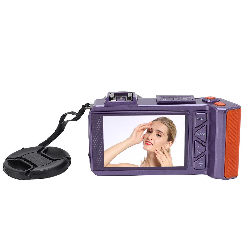 Digital Camera 4K 70MP 50X Zoom Auto   Wide Angle F1.8   Camera With Double Screen Flash for Travel