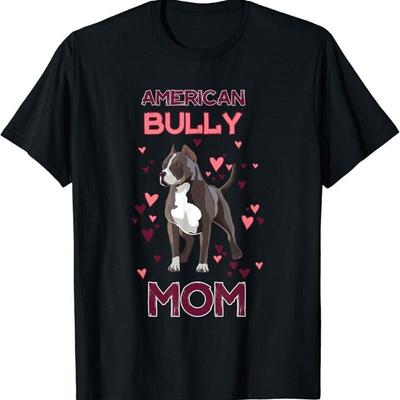 American Bully Mama Liebhaber Für Besitzer Schwarzes T-Shirt