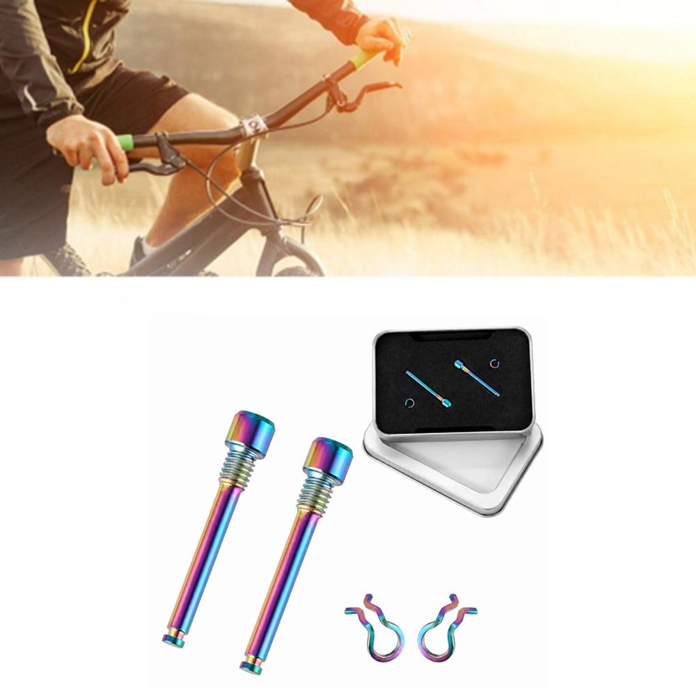 2 Sets M4 Threaded Brake Pad Bolts Titanium Alloy Brake Caliper Screws  for Road Bicycle