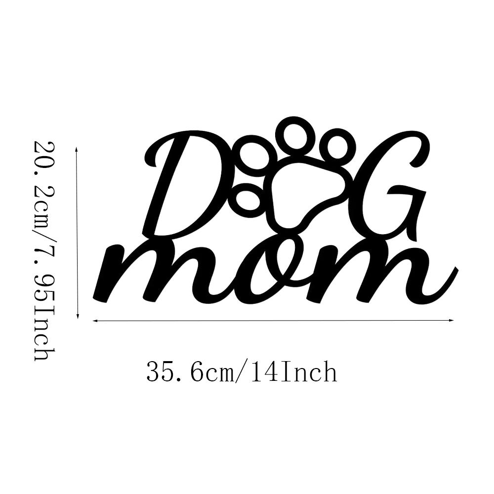 

Dog Mom Paw Metal Wall Decor - Perfect Gift for Dog Lovers, Home Décor for Living Room, and Stylish Iron Art Decoration светло-зеленый