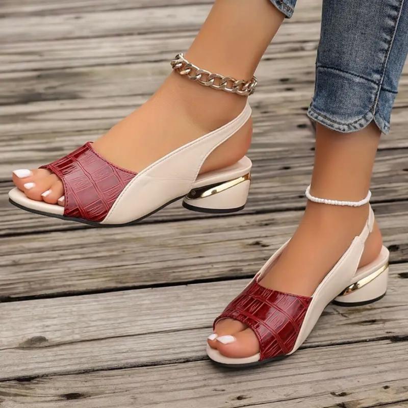 Fashion Summer Womens Sandals Block Heels Women Shoes Fashion Open Toe Casual Shoes Plus Size Women High Heels Luxury Sandalias De Mujer