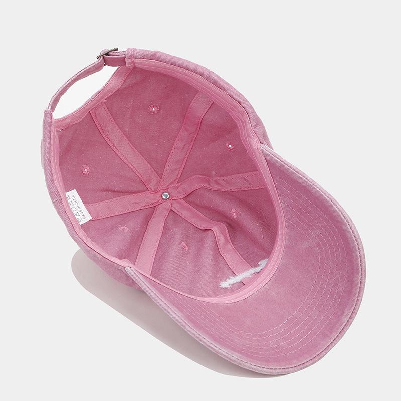 New Washed Letter Embroidered Baseball Cap Men's and Women's Summer Retro Soft Top Cap Outdoor Fashion Versatile Hat