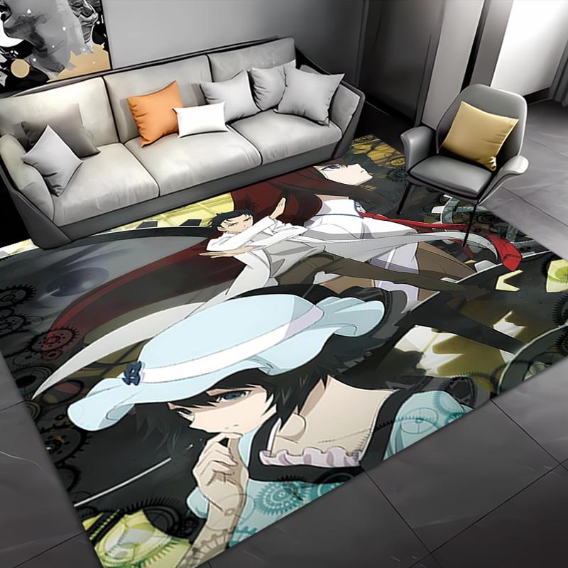 Steins;Gate-Themed Entrance Mat,Non-Slip Mat Area Rug,Room Decor,Outdoor Decor,Kitchen Rug,Doormat - Machine Washable,Easy to Clean