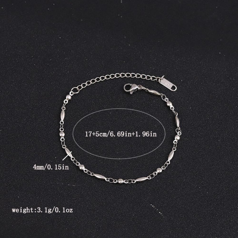 Titanium Steel Anti-tarnish Stackable Adjustable Bracelet for Women Minimalist Fashion Cross Heart Star Dolphin Charm Bracelet