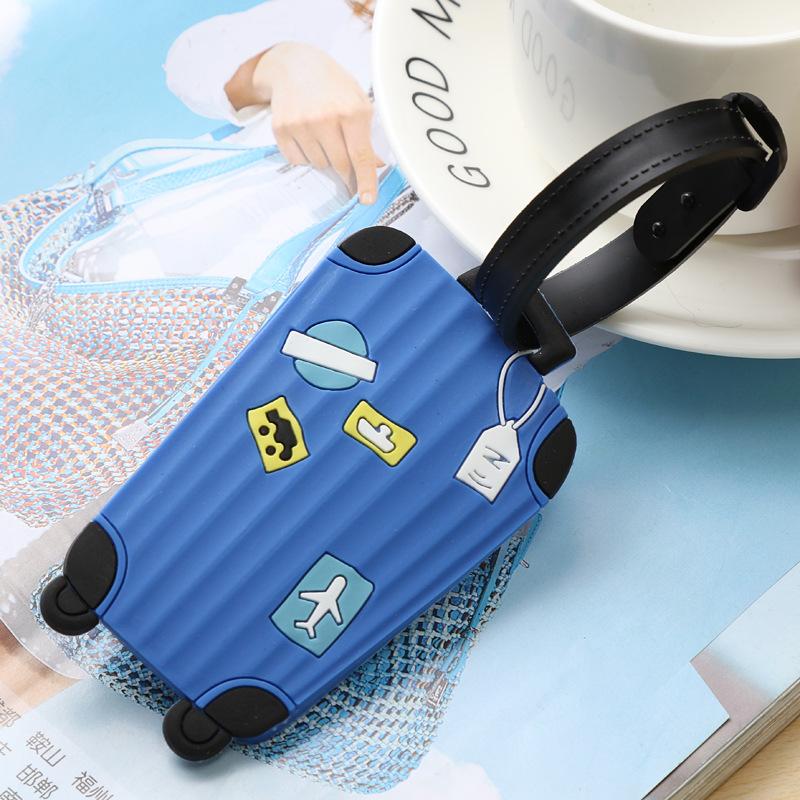 Suitcase Silica Gel Cartoon Luggage Tags  ID Tag Address Holder  Travel Accessories Baggage Tag 1 Pc