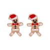 Christmas Santa Snowflake Earrings Cane Candy Bells Elk Earrings Christmas Hat Earrings