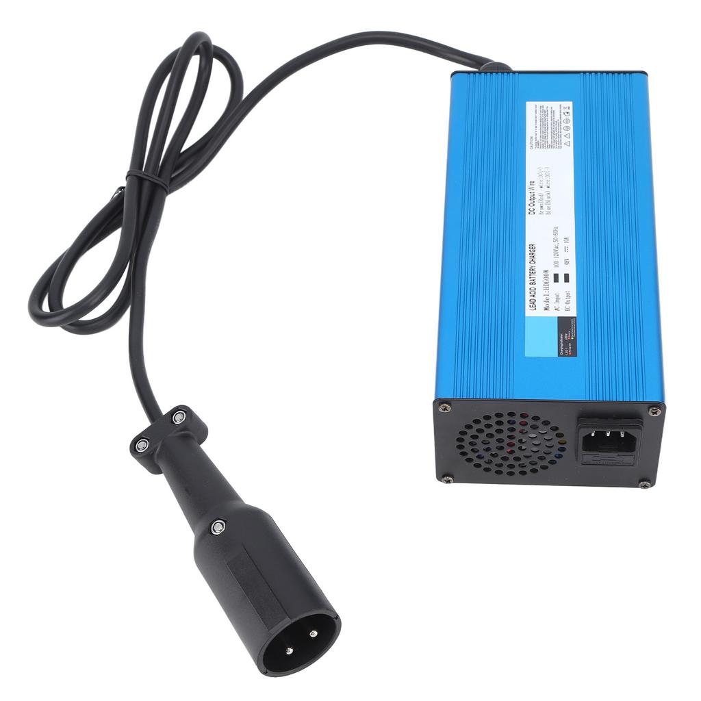 600W 48V 10A Golf Cart Battery Charger 48 Volt Club Cart Battery Charger with OBC   Blue Shell