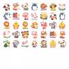 35pcs Cartoon Cute Characters Stickers Playful Animals Teacher Reward Stickers Animal Stickers For DIY Phone Guitar Laptop