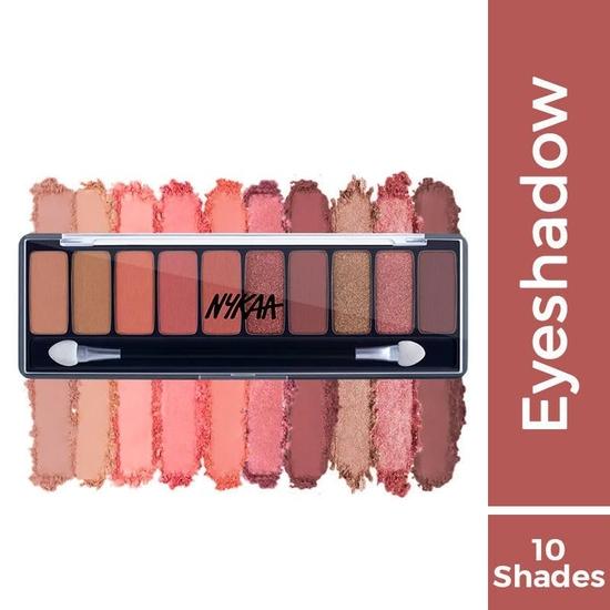 Nykaa Eyes On Me! 10-in-1 Eyeshadow Palette - Beachside Peach