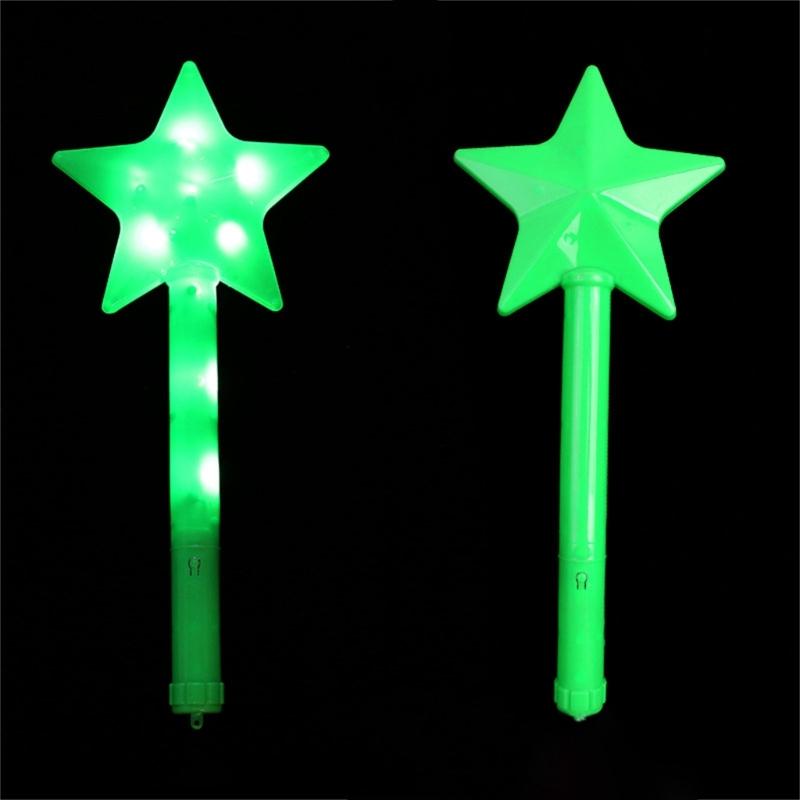 Varinha de Fada Brilhante Estrela de Cinco Pontas Varinha Atacado para Crianças Adultos Brincadeira ao Ar Livre de Verão Festa Suprimento Mercado de Pulgas 10PCS