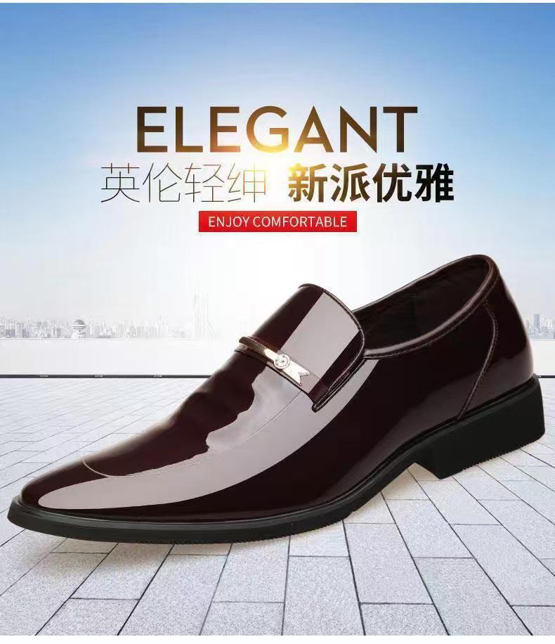 2025 new one-pedal spring and autumn men's leather shoes soft leather business casual bright leather single shoes casual leather shoes men