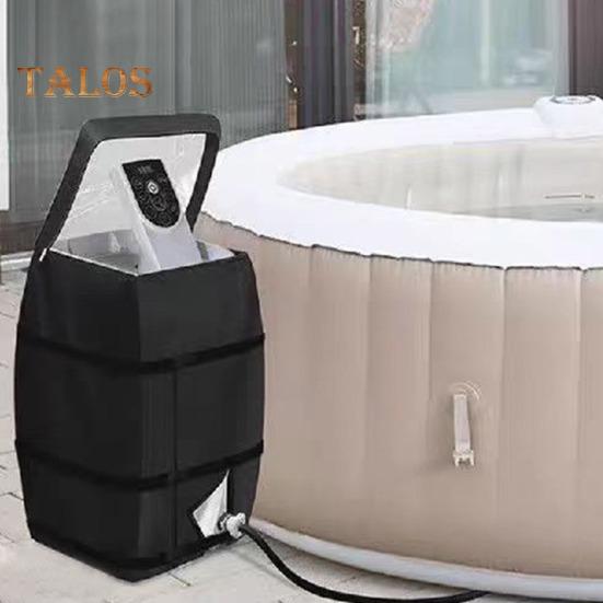 Hot Tub Spa Heater Pump Cover Inflatable Hot Tub Insulated Pump Cover with Zipper Opening And Transparent PVC Top Window for Most Spa Heater Pumps